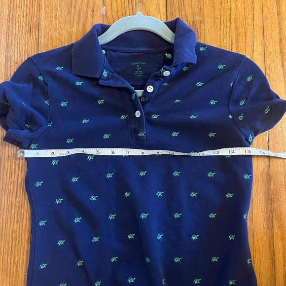 Classic Pique polo shirt womens xs navy blue turtle critter - Picture 3 of 6